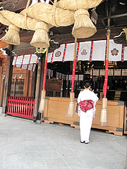外観:櫛田神社・よろしくお願いしまうす@博多つけ蕎麦・串揚げ・博多大乗路・櫛田神社