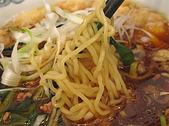 料理:海老ニラしょうゆの麺@六壱○(ろくいちまる)・平尾