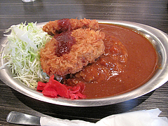 料理:メンチカツカレー650円@吉塚食肉・博多駅前
