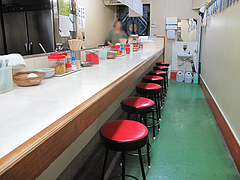 5店内:オールカウンター席@昭和福一ラーメン博多駅前店・祇園