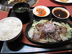12ランチ:和牛カルビ定食600円@焼肉万歳・薬院店
