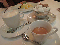 料理:カプチーノとエスプレッソ@リストランテ・フォンタナ・天神