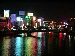 中州の春吉橋からの夜景