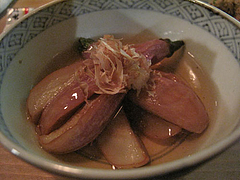 料理:スティック茄子の揚げ浸し?@酒陶・築地・平尾