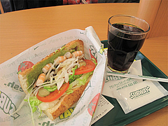 料理:えびアボカド450円とペプシS180円@SUBWAY(サブウェイ)天神昭和通り店