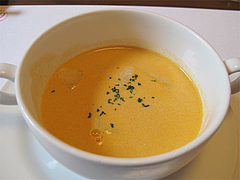 料理:冬瓜入りカボチャスープ@フレンチ創作料理レストラン Vie Vie(ヴィ ヴィ)・鳥栖