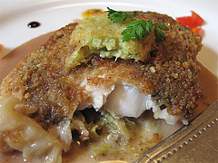 料理:的鯛(マトダイ)のパン粉焼きアップ@フレンチ創作料理レストラン Vie Vie(ヴィ ヴィ)・鳥栖