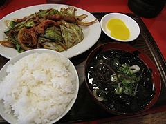料理:ホルモン定食660円@まめたぬき・大楠