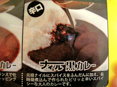 メニュー:ナイル黒カレー・普通盛り@ナイル今泉店・天神