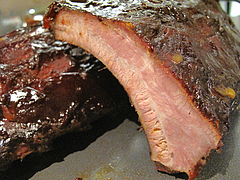 料理:BBQバックリブアップ@BUTCHER・炭火焼フレンチ・ブッチャー・平尾