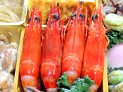 料理:有頭海老塩水煮@2011セントラルホテル福岡お節(おせち)・三の重