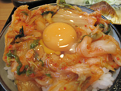 12ランチ:キムチ卵かけごはん90円@日の出食堂・博多駅前
