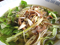 料理:ネギ汁そば(葱油湯麺)アップ@中華料理・点心楼・台北・若久