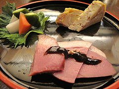 7夜の食事:前菜@手打ち蕎麦・やぶ金・大名