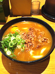 牛カレーうどん510円+月見50円@ウエストうどん居酒屋・祇園店