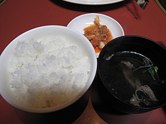 15ランチ:ご飯・キムチ・スープ@焼肉万歳・薬院店