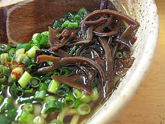 料理:ネギとキクラゲ@ラーメン極み