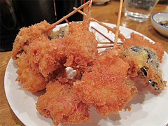 料理:串揚げ盛り合わせ五種@大衆居酒屋・気晴れ屋