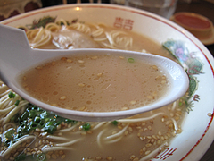 料理:ラーメンスープ@嘘の三八・ベイサイドプレイス博多