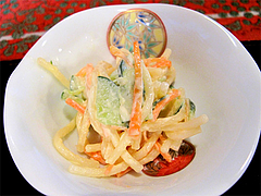 料理:野の花膳・スパゲッティサラダ@おちゃの舎 野の花・福岡県小郡市