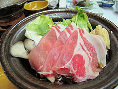 12宴会:温物 鹿児島産黒豚のすき焼き@観山荘別館・小倉・料亭
