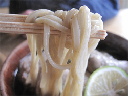 22自然薯と地鶏蕎麦(温)@蕎麦・文治郎