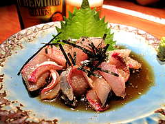 料理:ごまさばアップ@雑魚屋・天神福岡店