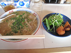 料理:天神屋台の味ラーメンセット680円@豚々拍子・笹丘