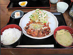 9ランチ:若鶏のトマトチーズ炒め定食600円@一やのごはん・春吉