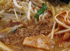 料理:江戸前味噌肉ネギらーめん肉味噌@蔵出し味噌・麺場・彰膳・東福岡店