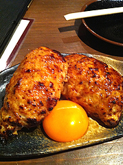 13居酒屋:鶏のつくね・黄身@焼鶏工房めっしー・焼鳥・高砂