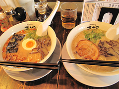 料理:久留米ラーメン2種@天砲ラーメン・春日