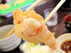 料理:22cm大エビの天ぷら食べる@だるまの天ぷら定食・吉塚本店