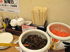 5店内:卓上@長浜将軍・ラーメン・那珂川店