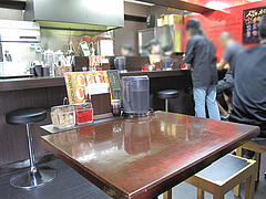 店内:カウンターとテーブル@カレー倶楽部ルウ