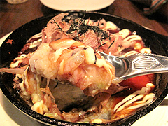 料理:小皿料理・長芋のお好み焼き680円@博多炉端 魚男(FISH MAN)