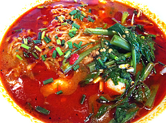 ランチ:トムヤム麺空撮@タイ料理レストラン・バンダル・天神西通り
