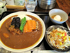料理:野菜カレーセット750円(特辛)@博多伽哩家かかろっと