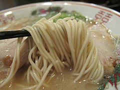 12ランチ:久留米ラーメン麺@元祖久留米豚骨ラーメン・福ヤ・薬院大通り店