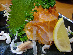 居酒屋『久米』アラの昆布〆とびっこまぶし?@福岡・警固
