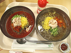 料理:特製冷麺680円とビビン冷麺730円@石焼ビビンバ&@石焼ビビンバ&冷麺ビビン亭・ゆめタウン久留米