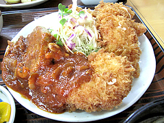 8ランチ:ハンバーグとチキンかつ@ごはん亭・清水