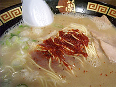 天然とんこつラーメン(創業以来)あっさりバージョン@一蘭ラーメン那の川店