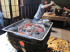 料理:七輪@地鶏炭火焼・佐土野家・湯布院(由布院)