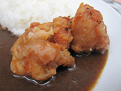 料理:ランチカレーの唐揚げ@カレーの龍・北九州小倉