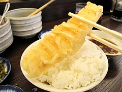 料理:イカの天ぷら150円@だるまの天ぷら定食・吉塚本店
