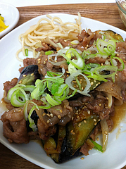 5ランチ:茄子と豚肉の味噌炒め@定食屋・ごはんのアロハ・春吉