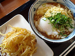 とろ玉うどん380円&野菜かき揚げ130円@丸亀製麺