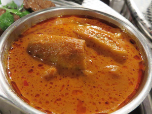 12エビとナスのレッドカレー炒め@あろいなたべた