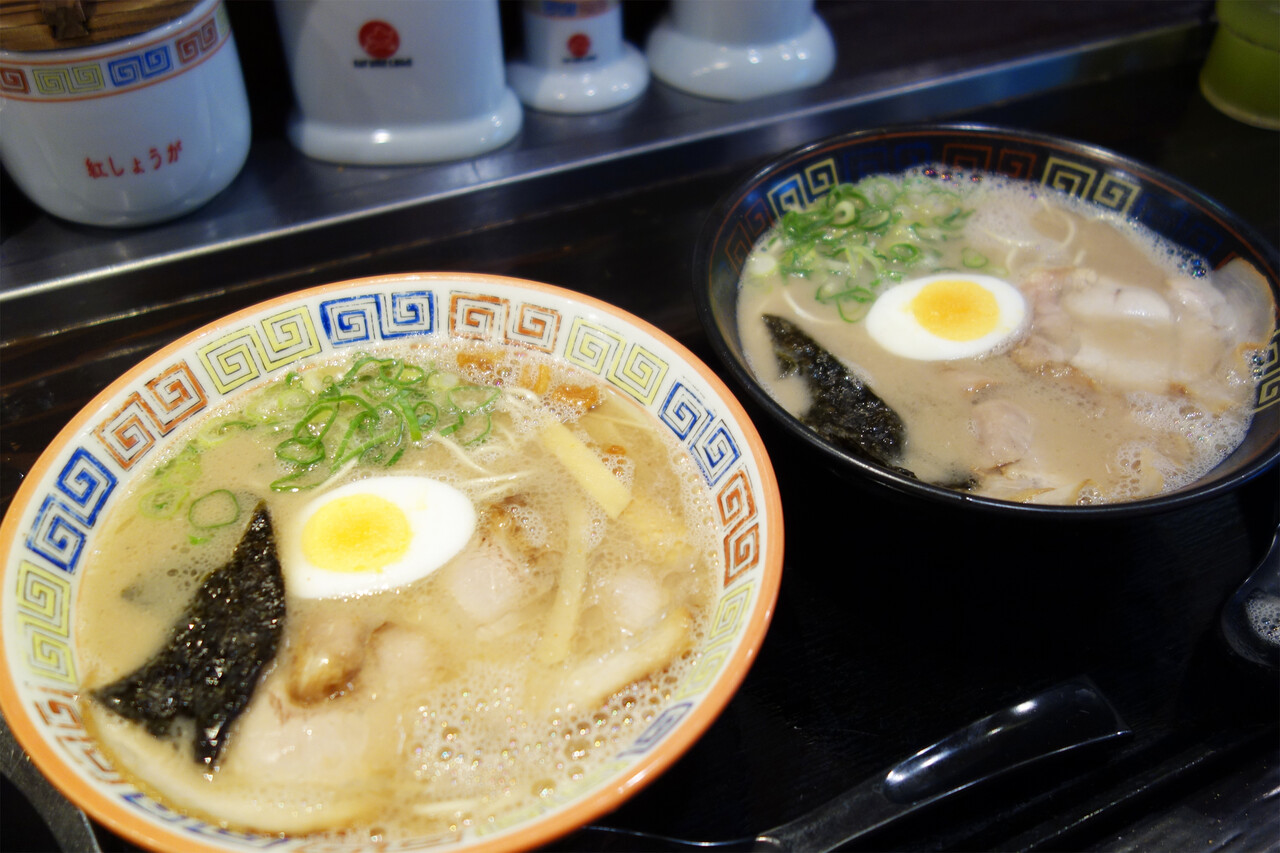 福岡】久留米ラーメン2種食べ比べセット＆醤油とんこつ♪＠久留米 大砲
